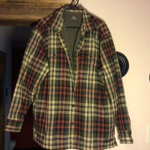 Flannel Fleece lined Shirt Coat